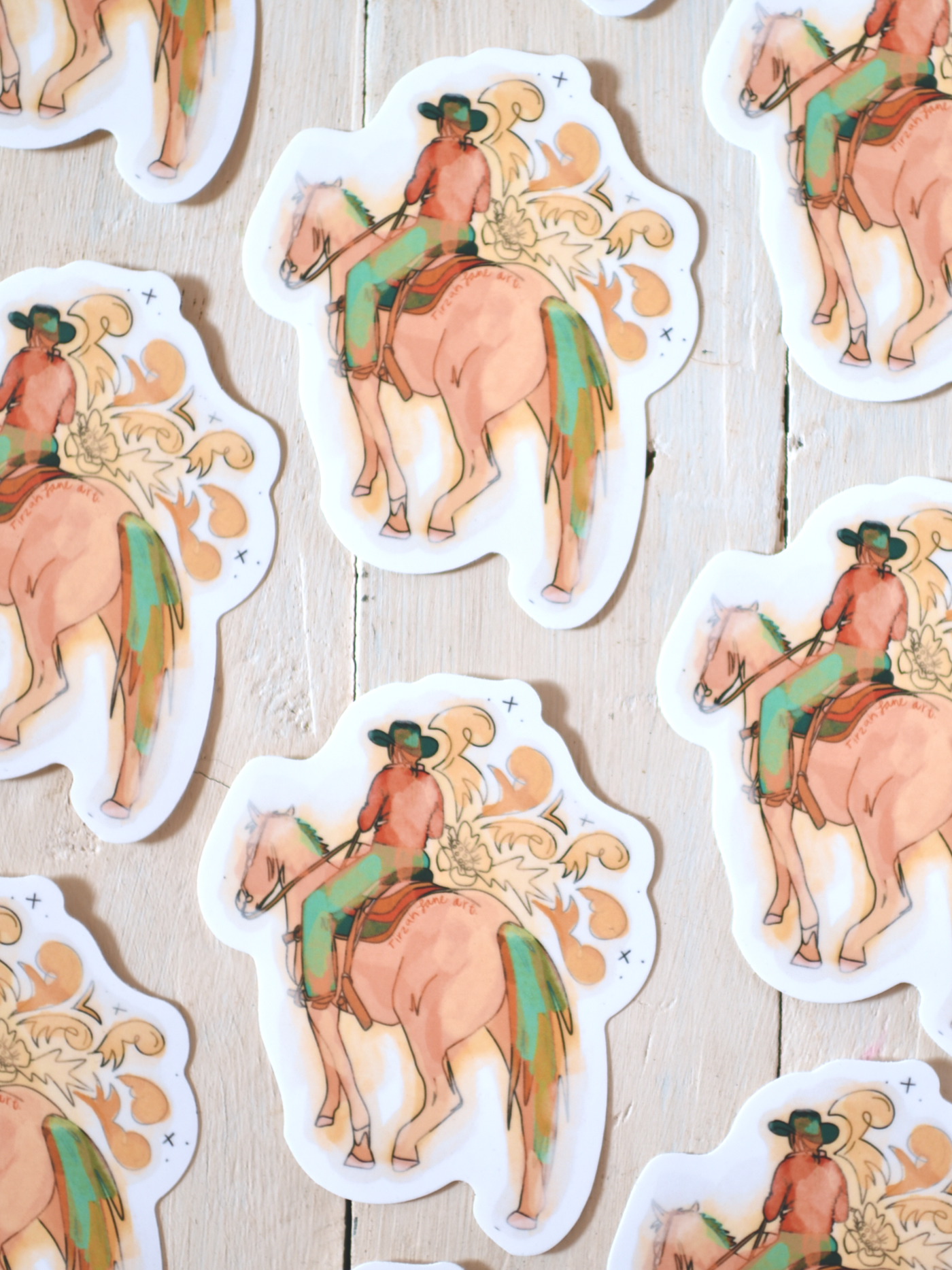 Summer Ride Hose Western Sticker