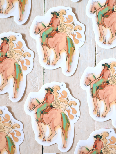 Summer Ride Hose Western Sticker
