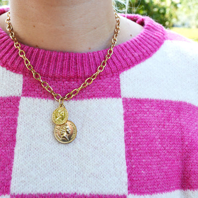 Double Royalty Coin Necklace