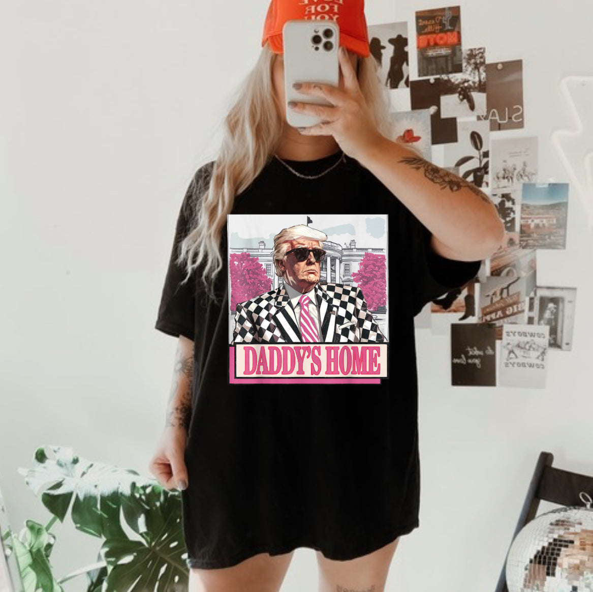 DADDYS HIME CHECKERED TEE