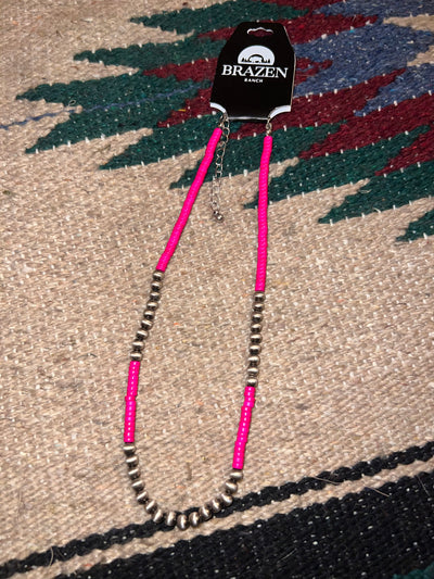 Pink Navajo Necklace