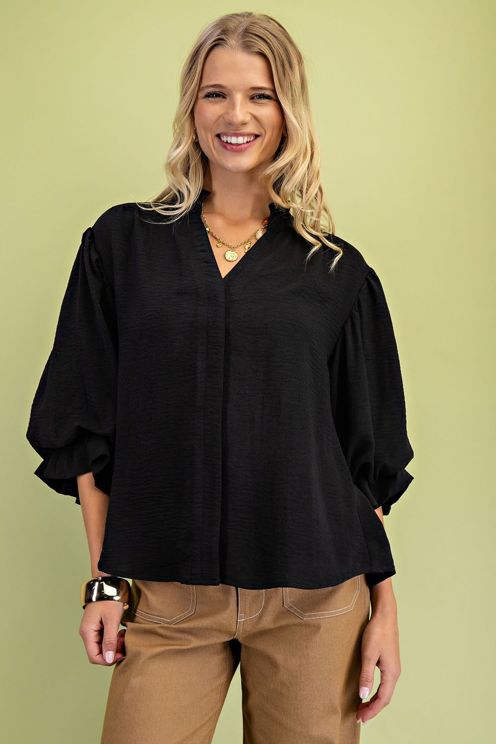 Renee Ruffle Trim Top