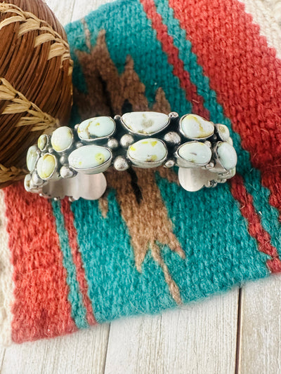 Navajo Palomino Turquoise & Sterling Silver Cuff Bracelet