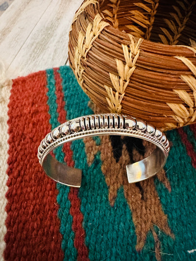 Handcrafted Rolled Sterling Silver Cuff Bracelet