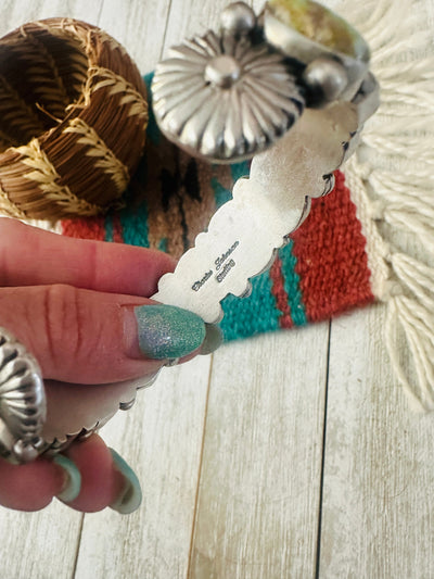 Navajo Palomino Turquoise & Sterling Silver Cuff Bracelet