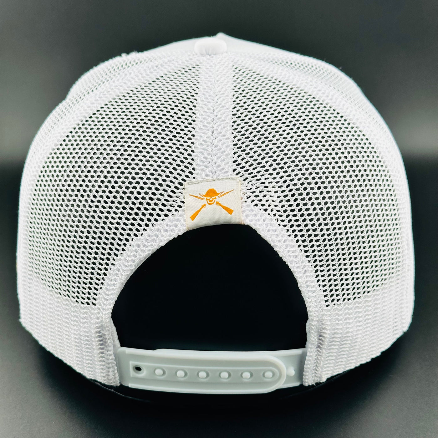 “Cowboy Hat” Patch Rope Trucker Hat - White