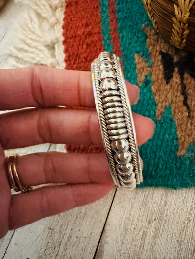 Handcrafted Rolled Sterling Silver Cuff Bracelet