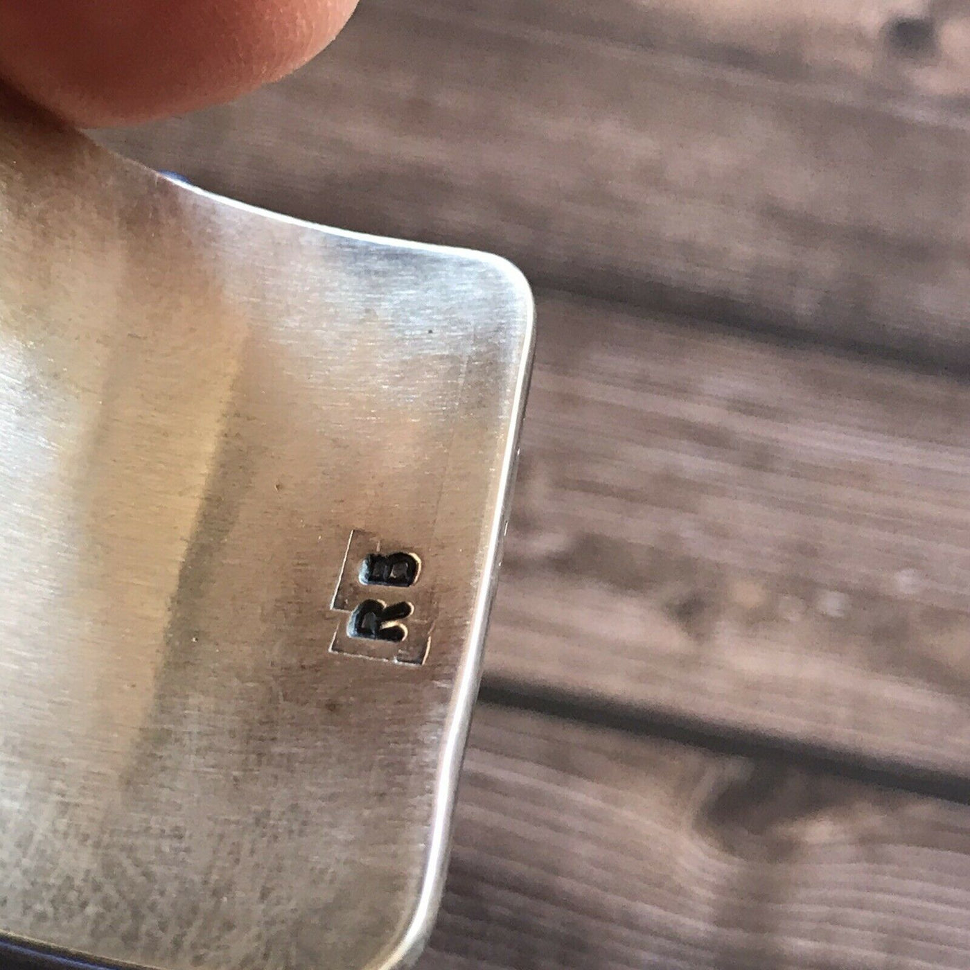 Handcrafted Sterling Silver and Golden Hills Turquoise Butterfly Cuff Bracelet, Signed RB