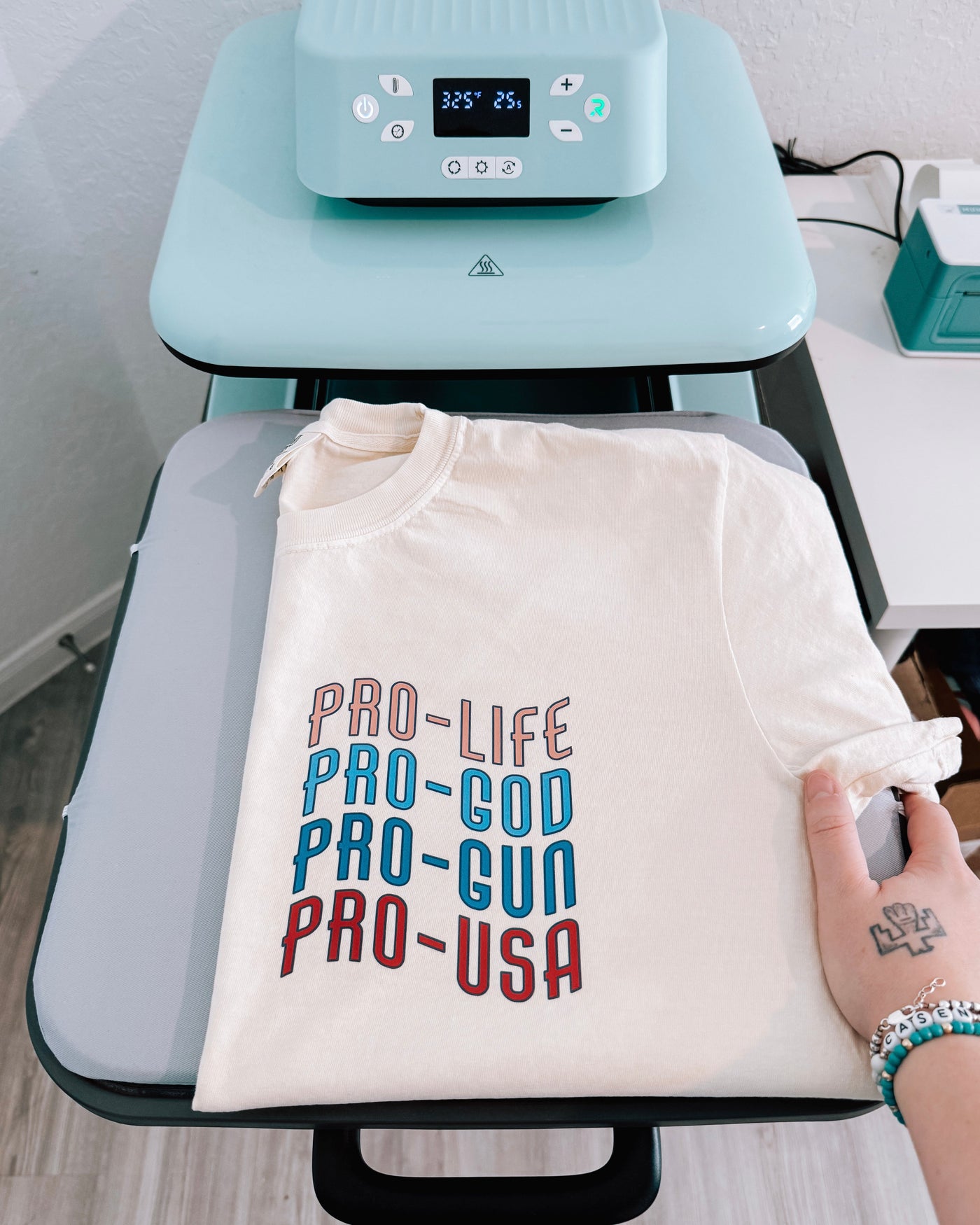 Pro Life, God, Gun, USA Tee