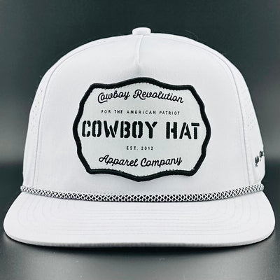 “Cowboy Hat” Performance Patch Rope Hat - White