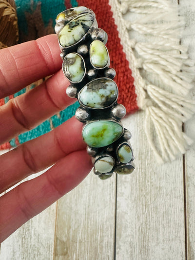 Navajo Palomino Turquoise & Sterling Silver Cuff Bracelet