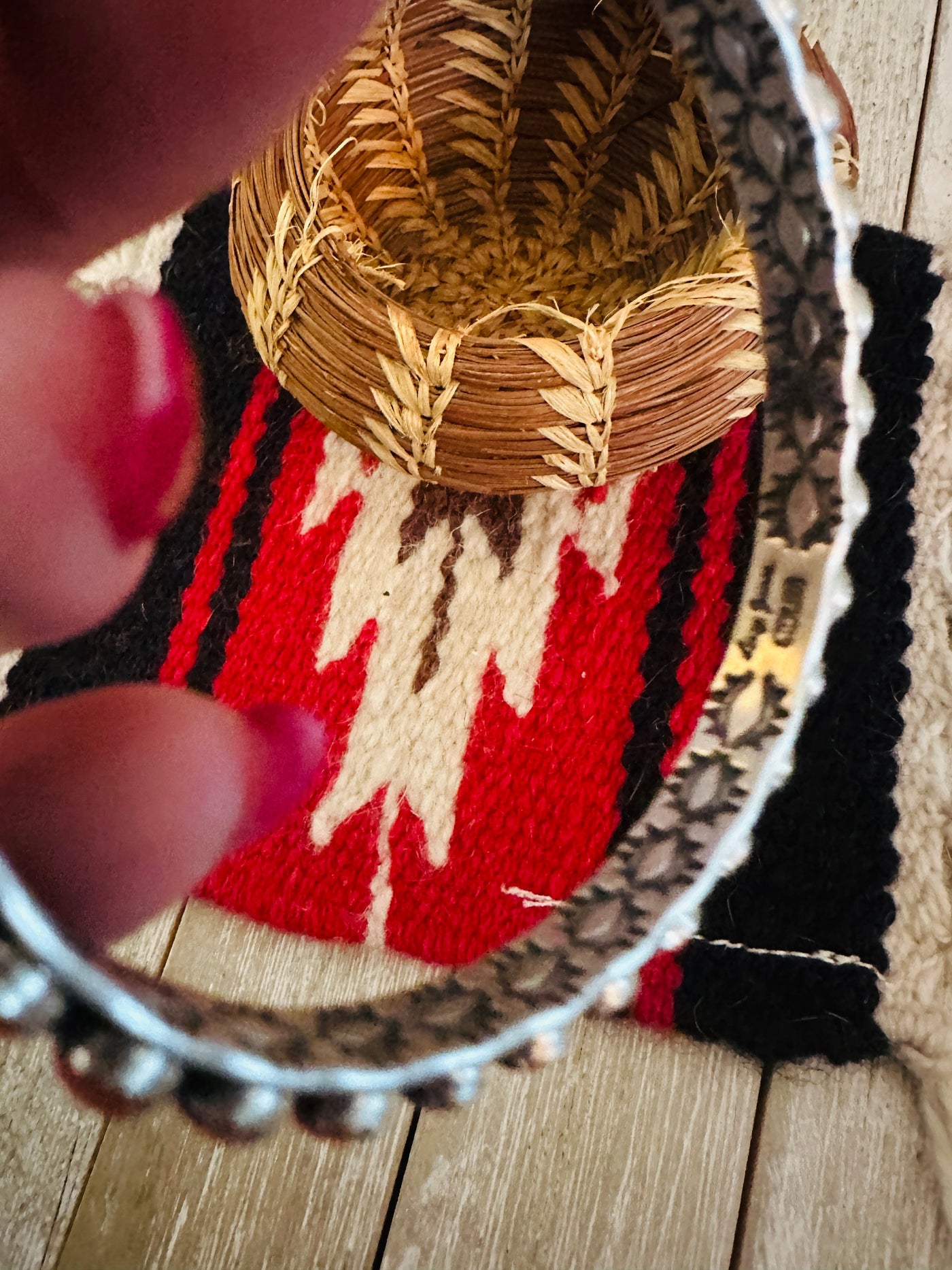 Handcrafted Turquoise & Sterling Silver Bangle Bracelet by Leroy James