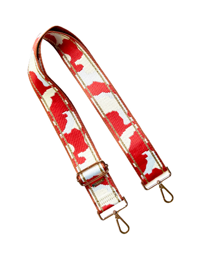 Camo Print Adjustable Bag Strap - Gold Hardware
