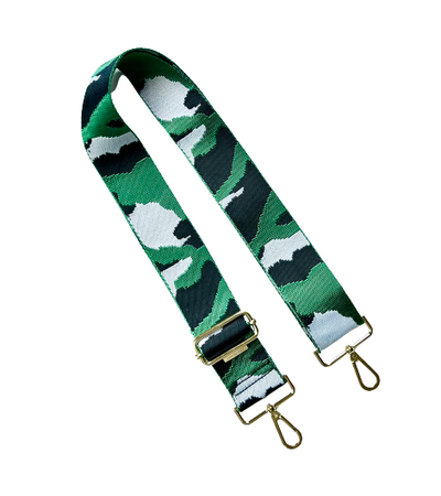 Camo Print Adjustable Bag Strap - Gold Hardware