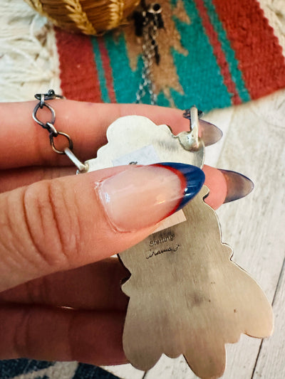 Handcrafted Sterling Silver & Golden Hills Turquoise Cluster Necklace