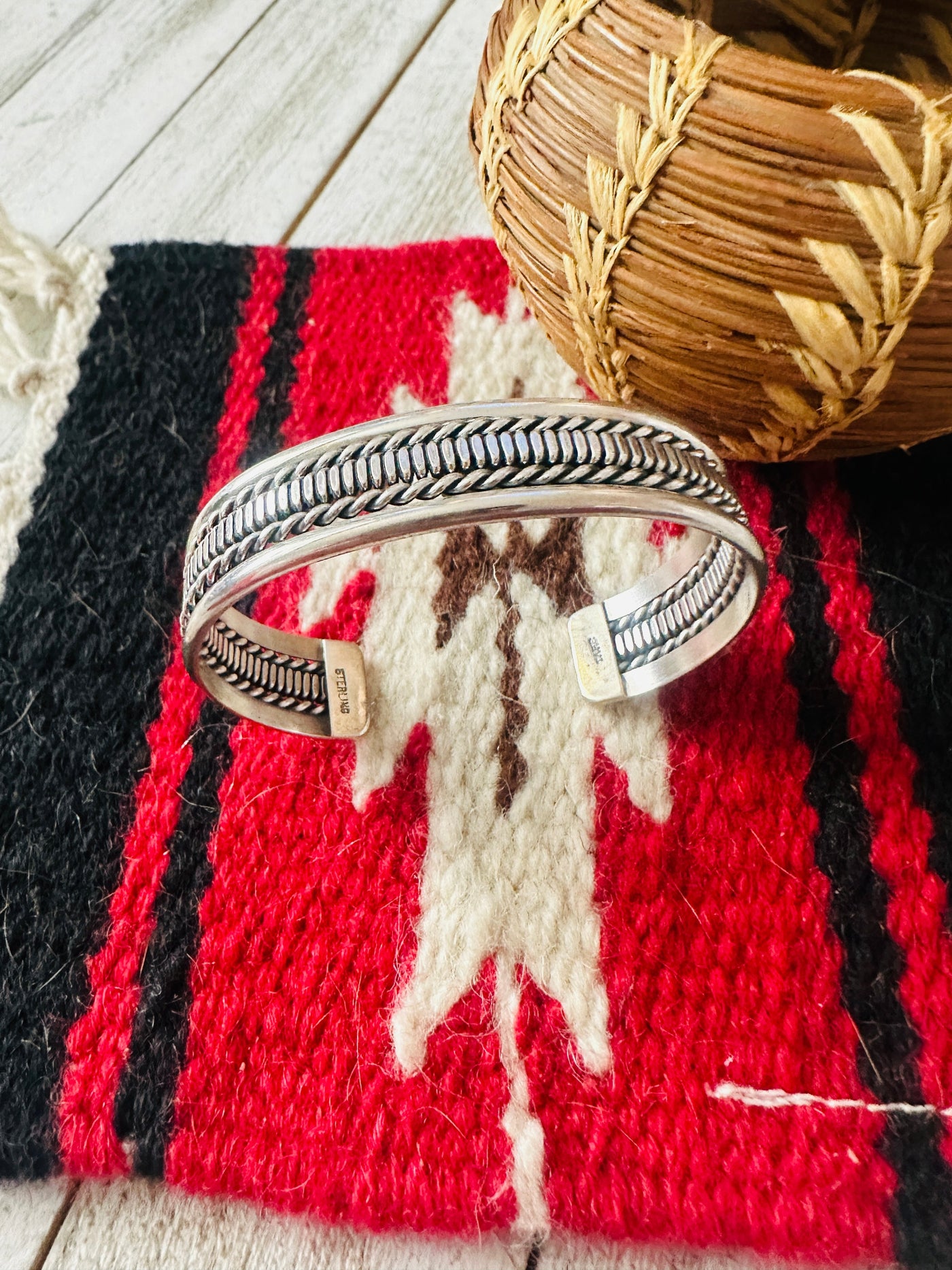 Handcrafted Twisted Sterling Silver Cuff Bracelet