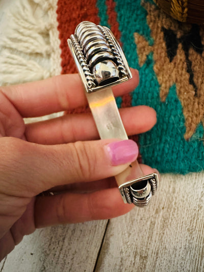 Handcrafted Rolled Sterling Silver Cuff Bracelet