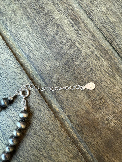 The Wyatt Hand Strung Sterling Silver Pearl Necklace -  Ready to ship