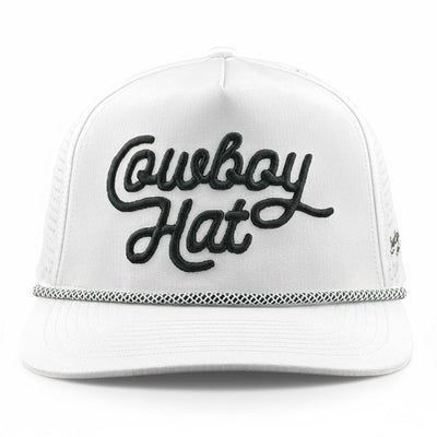 “Cowboy Hat” Summer Edition - Performance Trucker Rope Hat - White