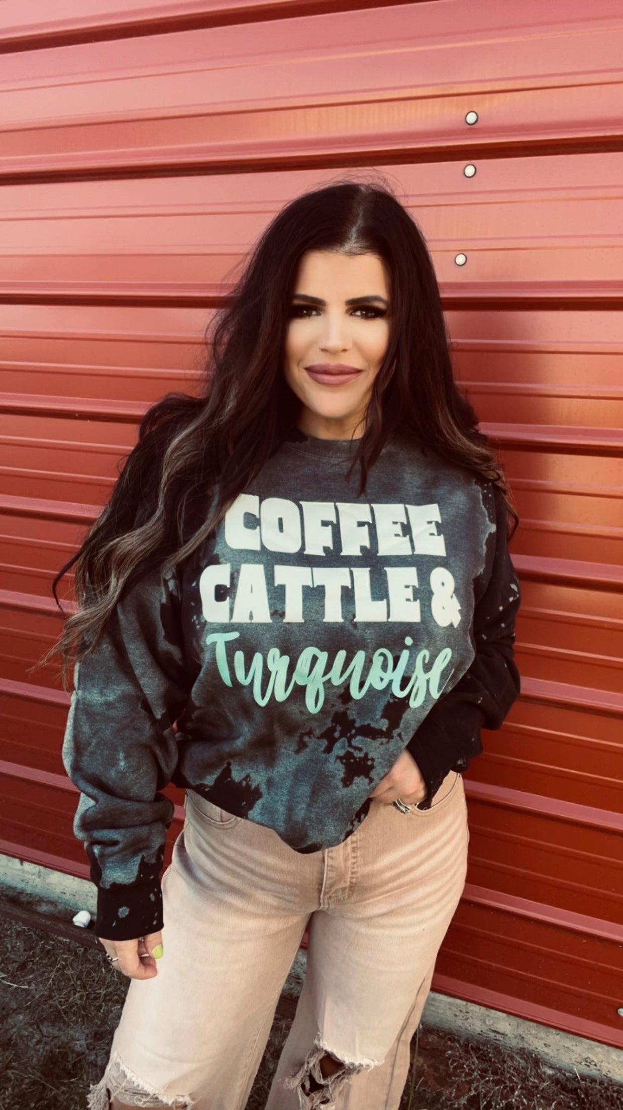 COFFEE, CATTLE, & TURQUOISE { TEE & SS }