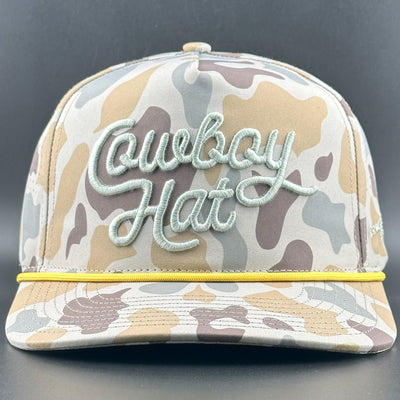 Marshland Camo Script “Cowboy Hat” - Performance Rope Hat