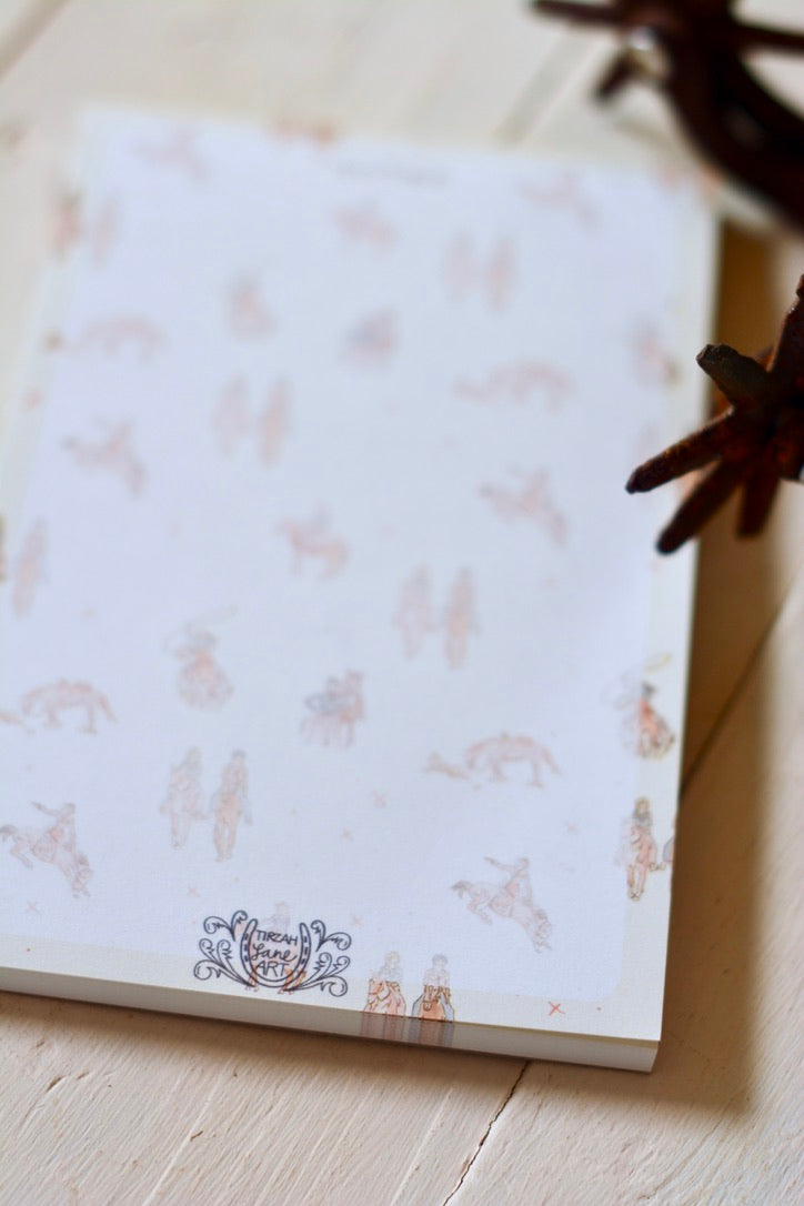 Western Cowgirls Run The World 4x6 Stationery Notepad Office Organizer