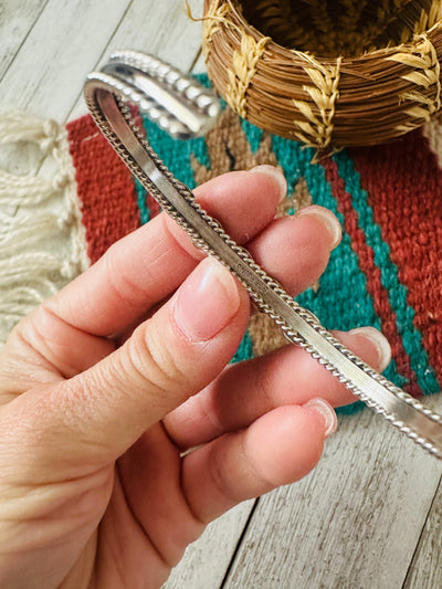 Handcrafted Pink Dream Mojave & Sterling Silver Cuff Bracelet