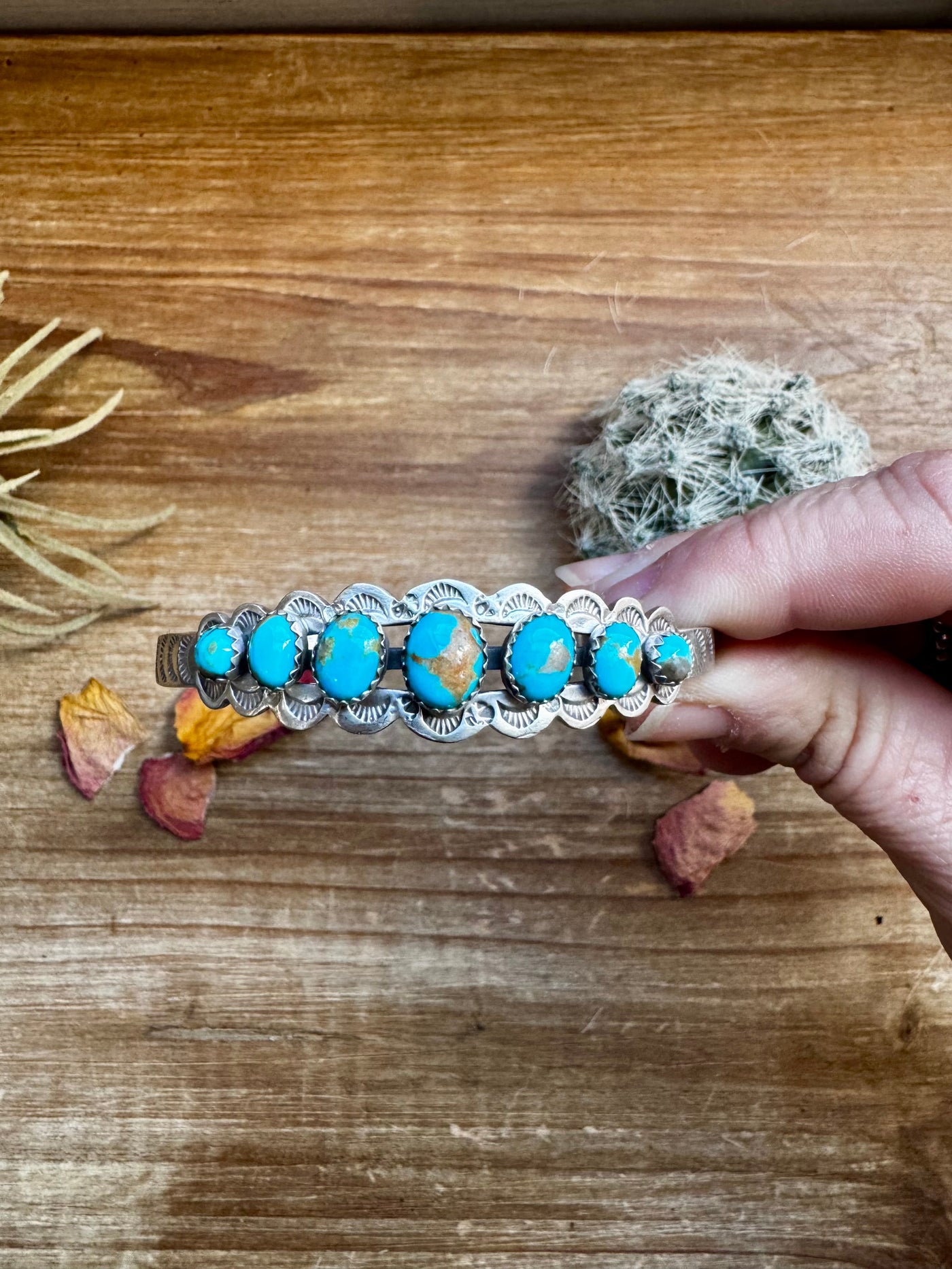 Cuff Bracelet - Kingman Turquoise & Sterling Silver option II