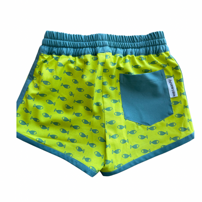 neon fish hybrid shorts