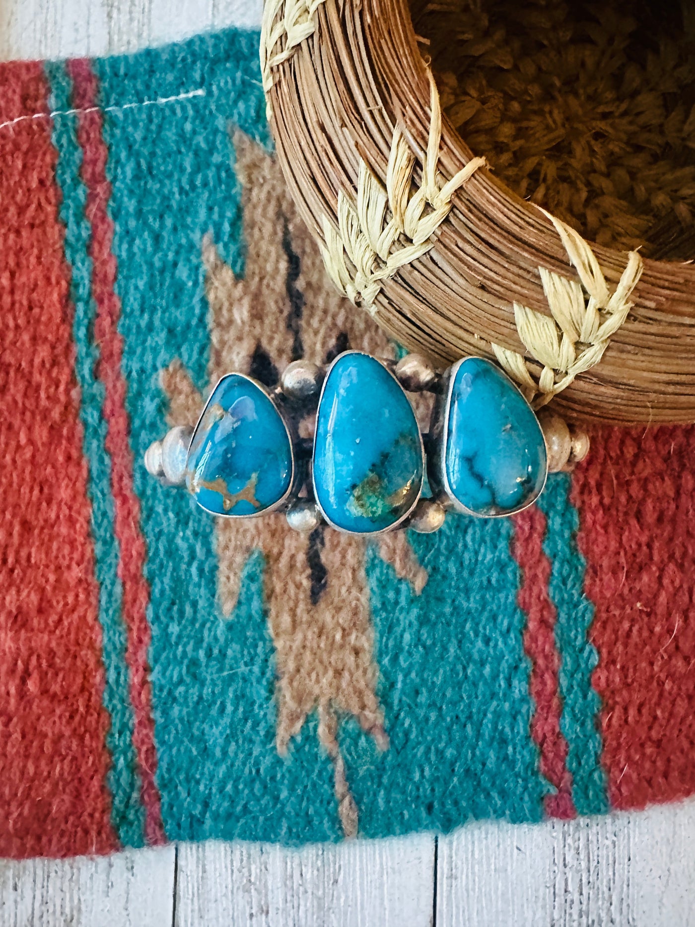 Navajo Turquoise & Sterling Silver Cuff Bracelet /