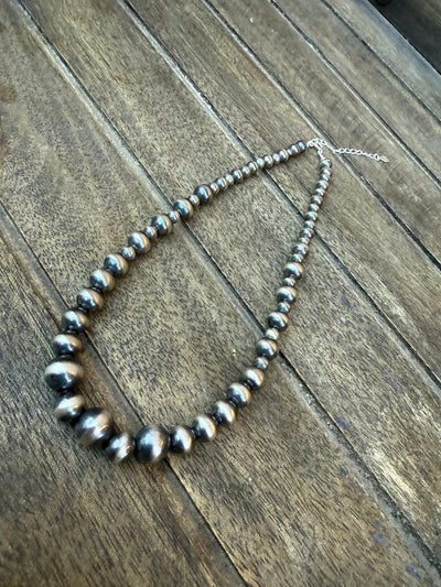 The Wyatt Hand Strung Sterling Silver Pearl Necklace -  Ready to ship