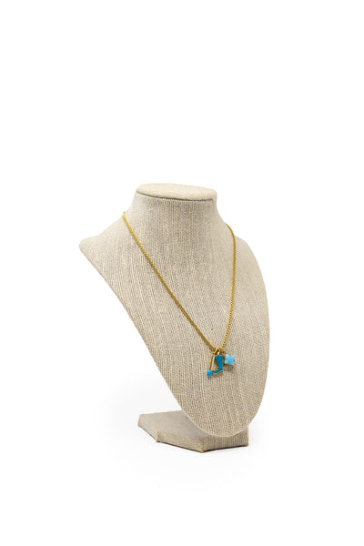 Paint the Town Blue Charming Necklace