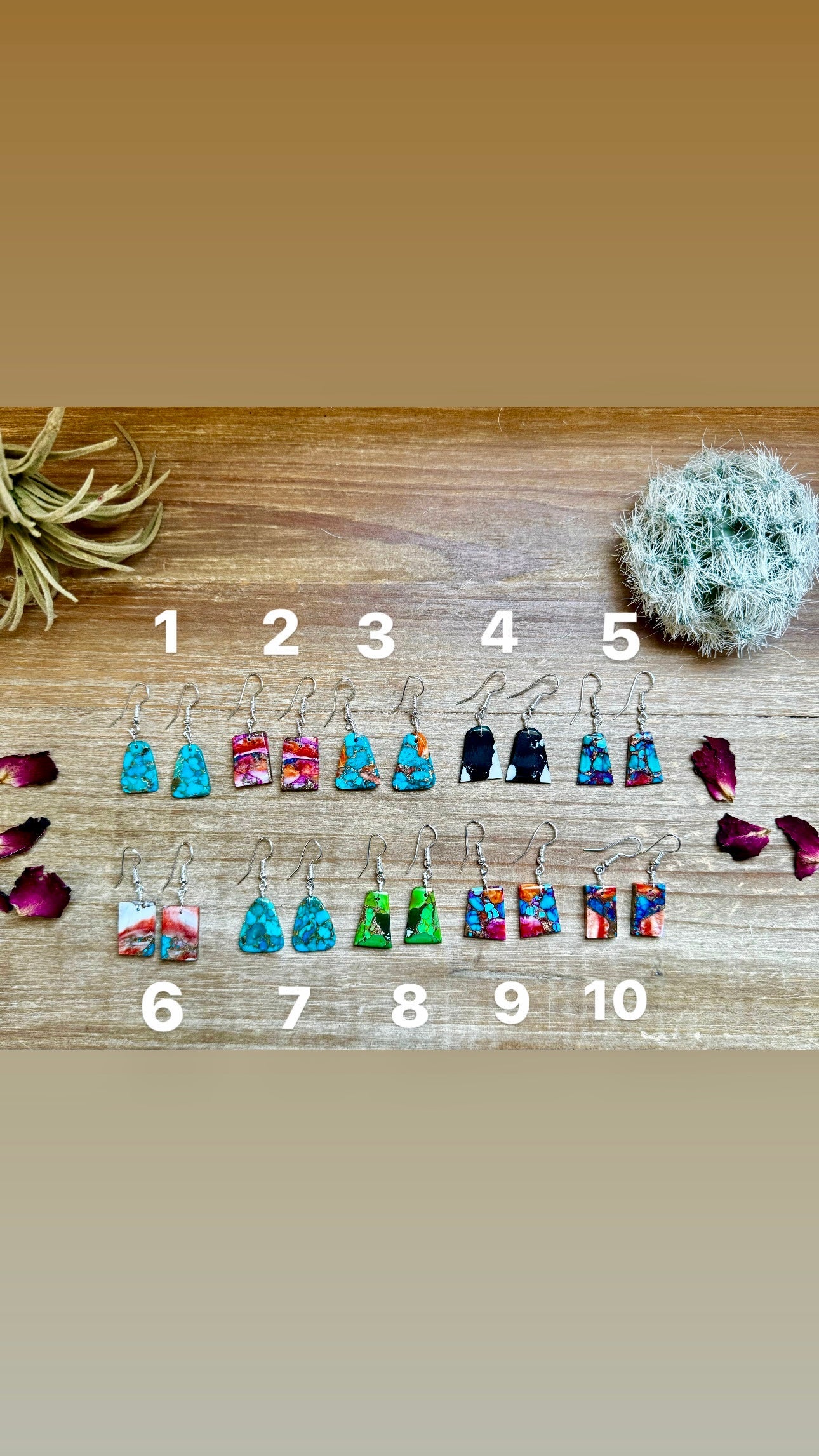 Mini Slab Earrings - Pick your style