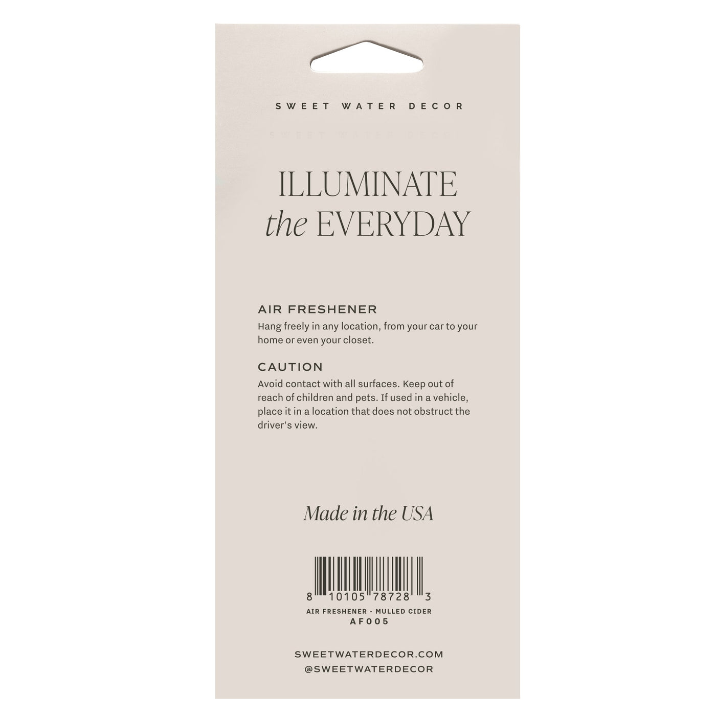 Mulled Cider Hanging Air Freshener