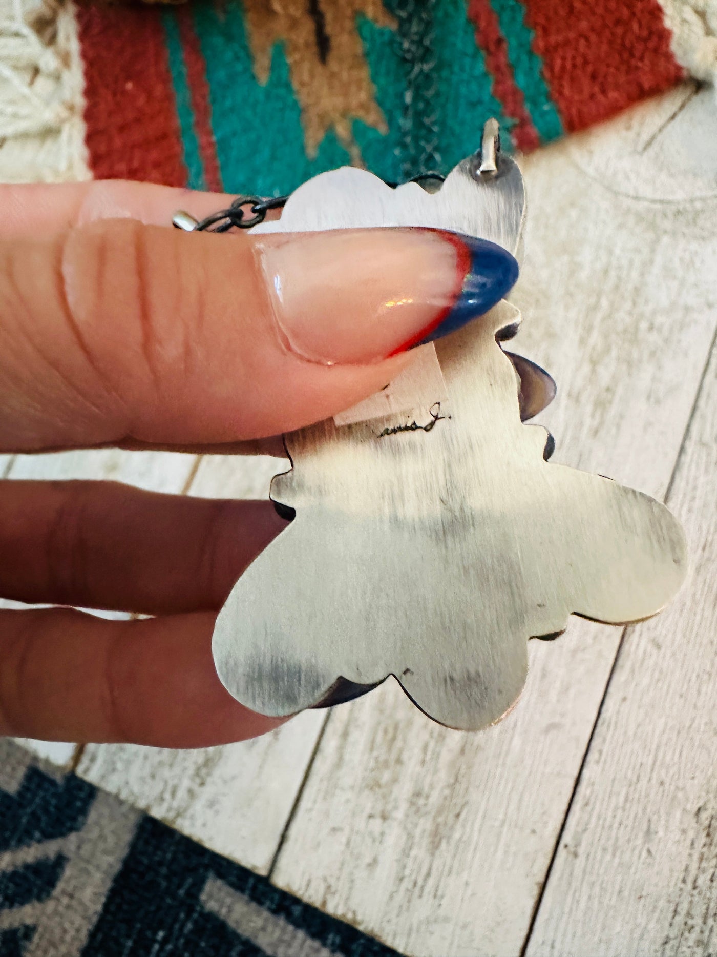 Handcrafted Sterling Silver & Golden Hills Turquoise Cluster Necklace