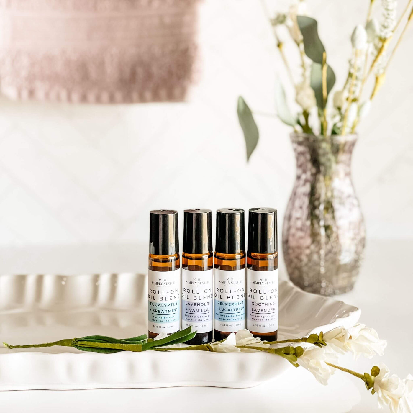 Aromatherapy Roll-On – Stress Relief & Focus Essential Oil Blend