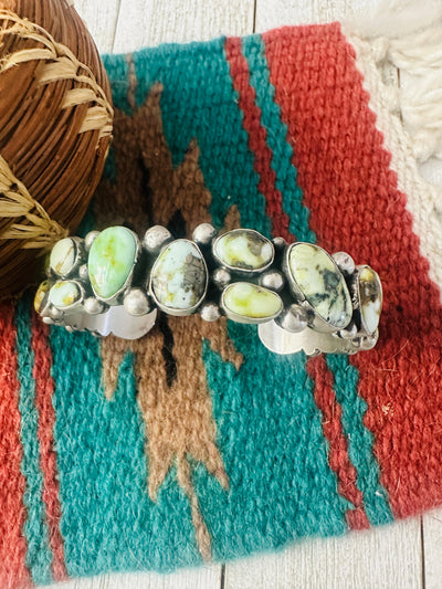 Navajo Palomino Turquoise & Sterling Silver Cuff Bracelet