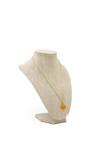 Jack-o-Lantern Gold Necklace