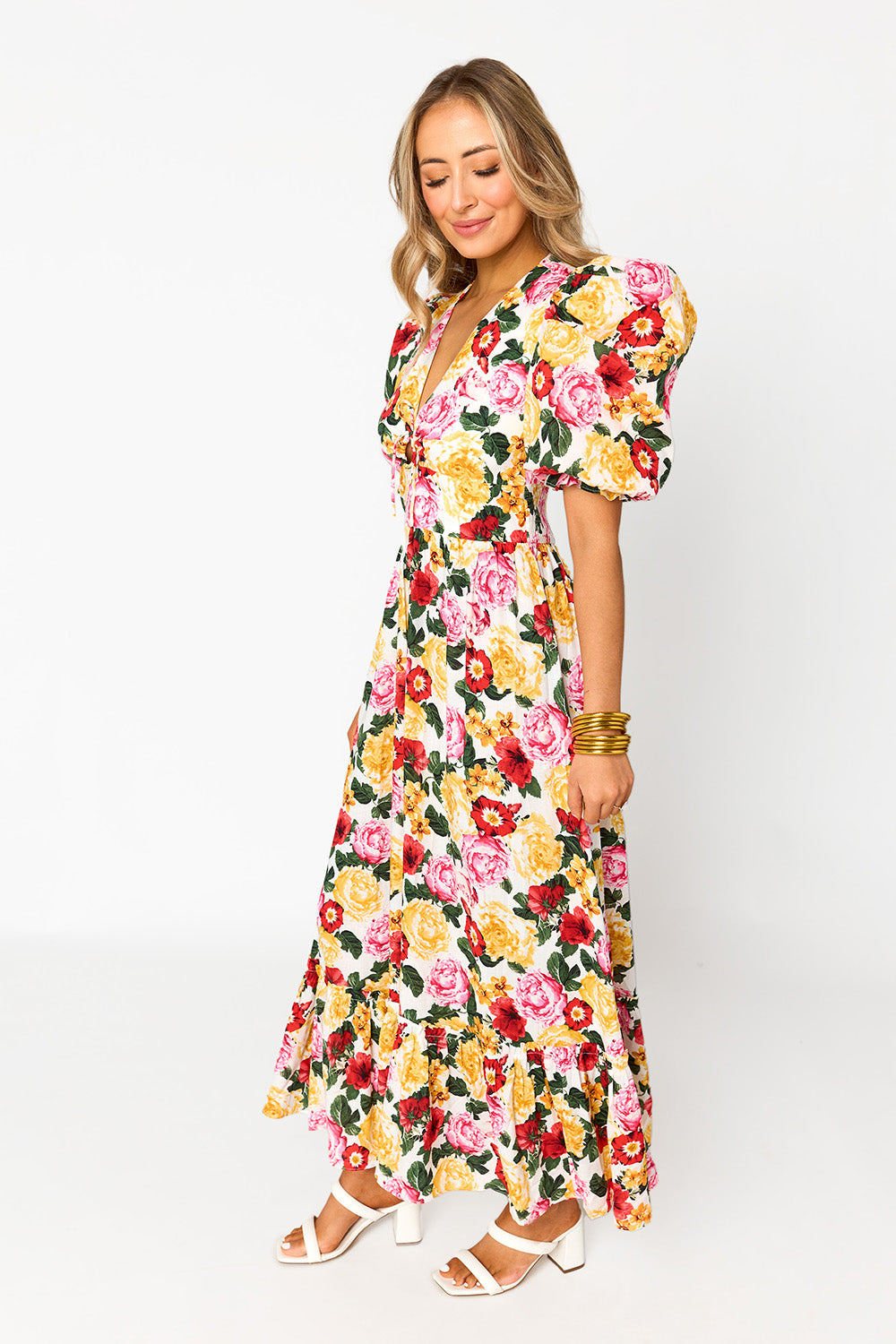 Miranda Puff Sleeve Maxi Dress - Vanity