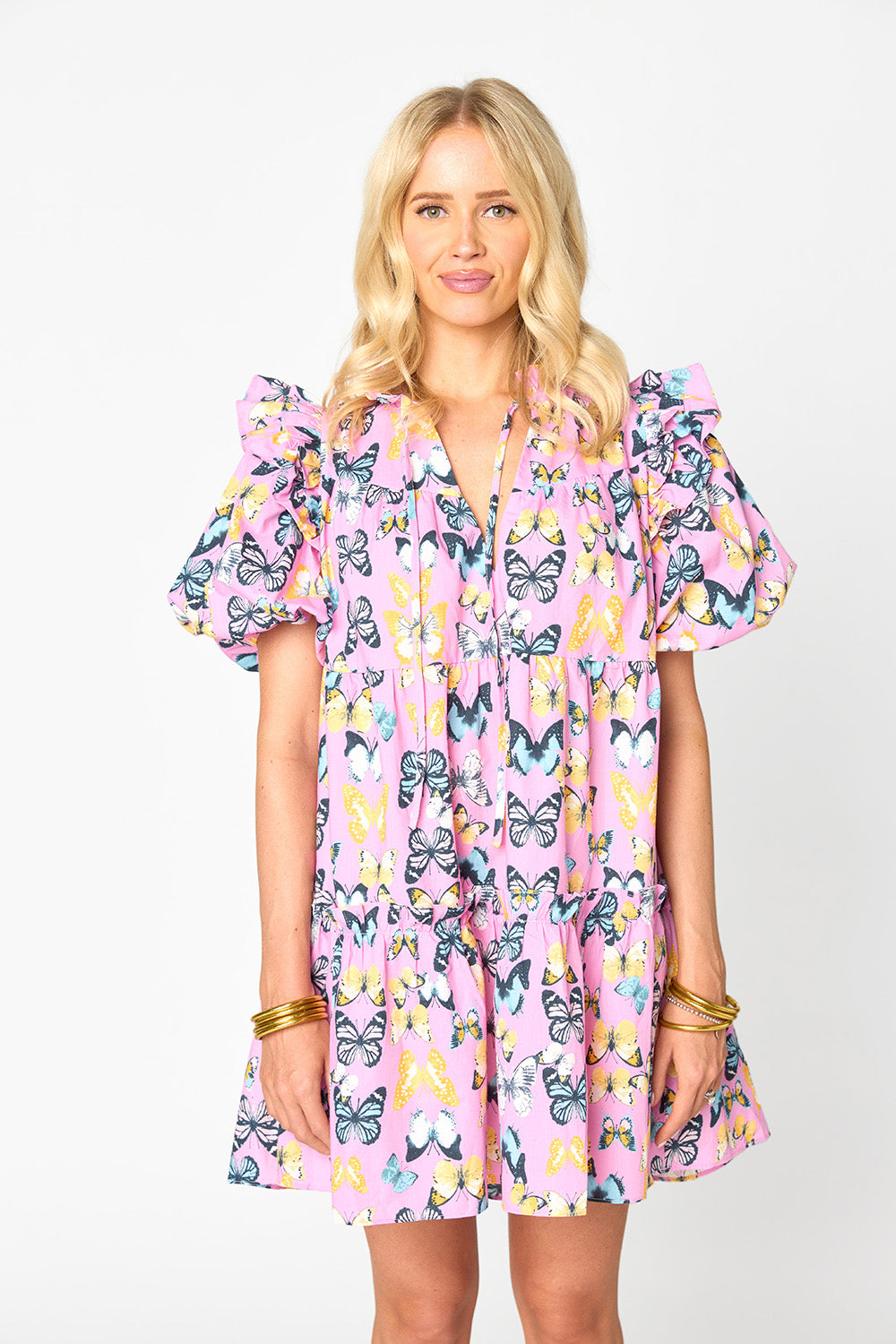 Ensley Short Dress - Feelin' Butterflies