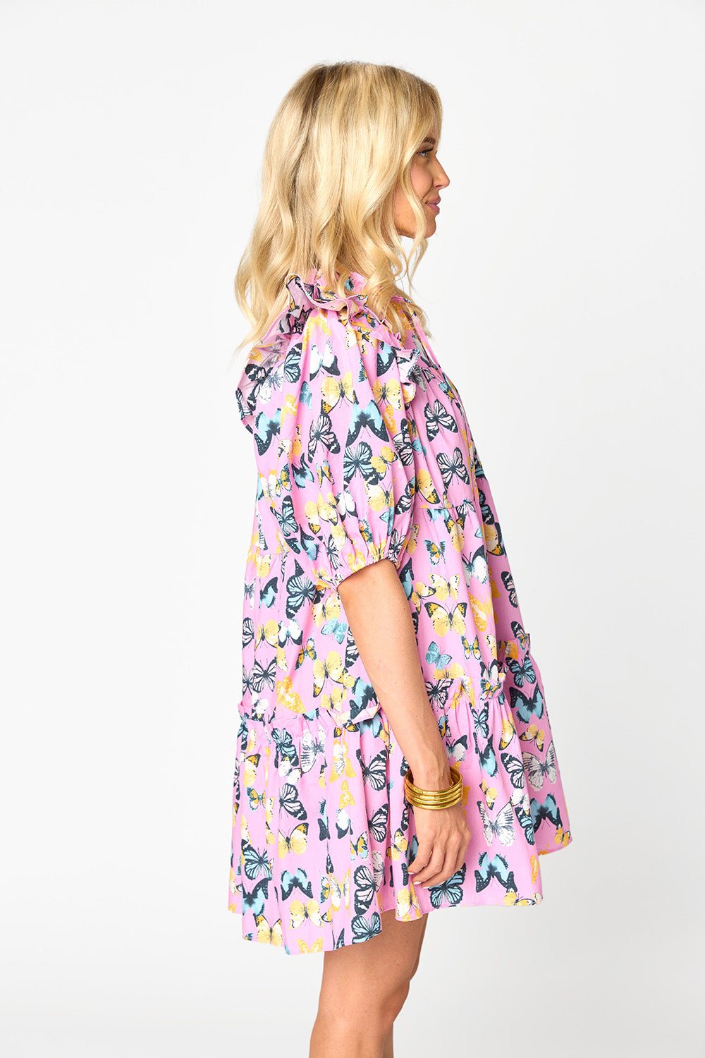 Ensley Short Dress - Feelin' Butterflies