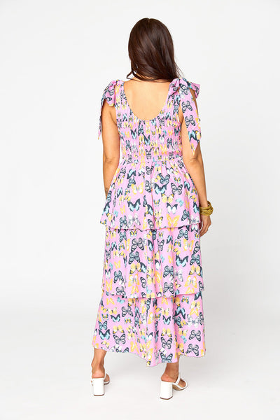 Drew Tiered Midi Dress - Feelin' Butterflies