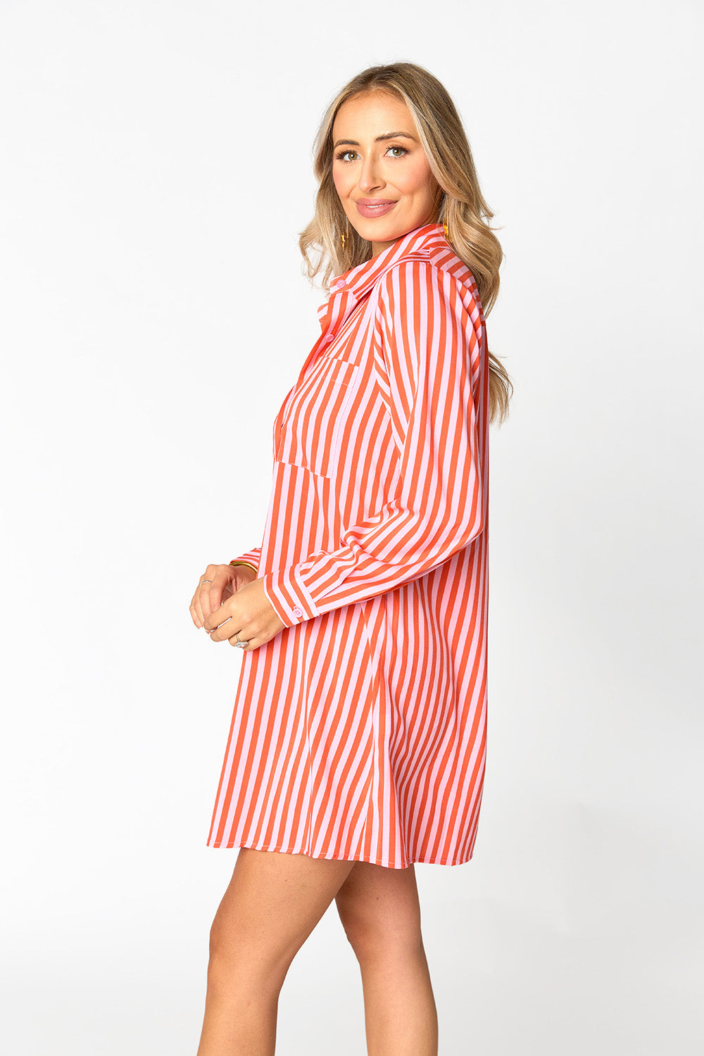 Beau Mini Shirt Dress - Sun Glow