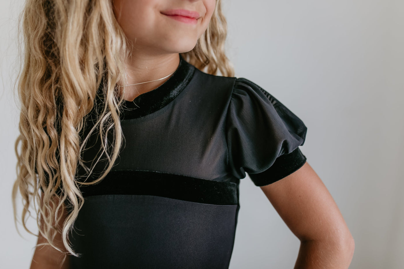 Black Sheer Skirted Leotard