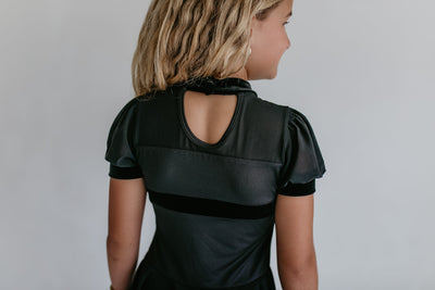 Black Sheer Skirted Leotard