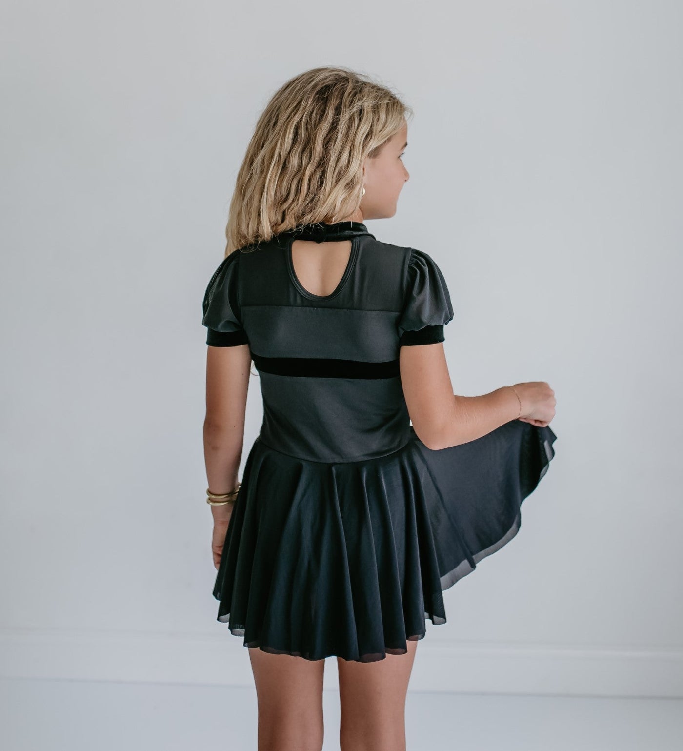 Black Sheer Skirted Leotard