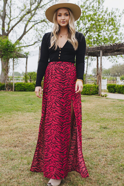 Bridget Maxi Skirt - Tigers Blood