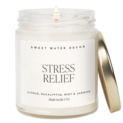 Stress Relief Soy Candle - Clear Jar - 9 oz