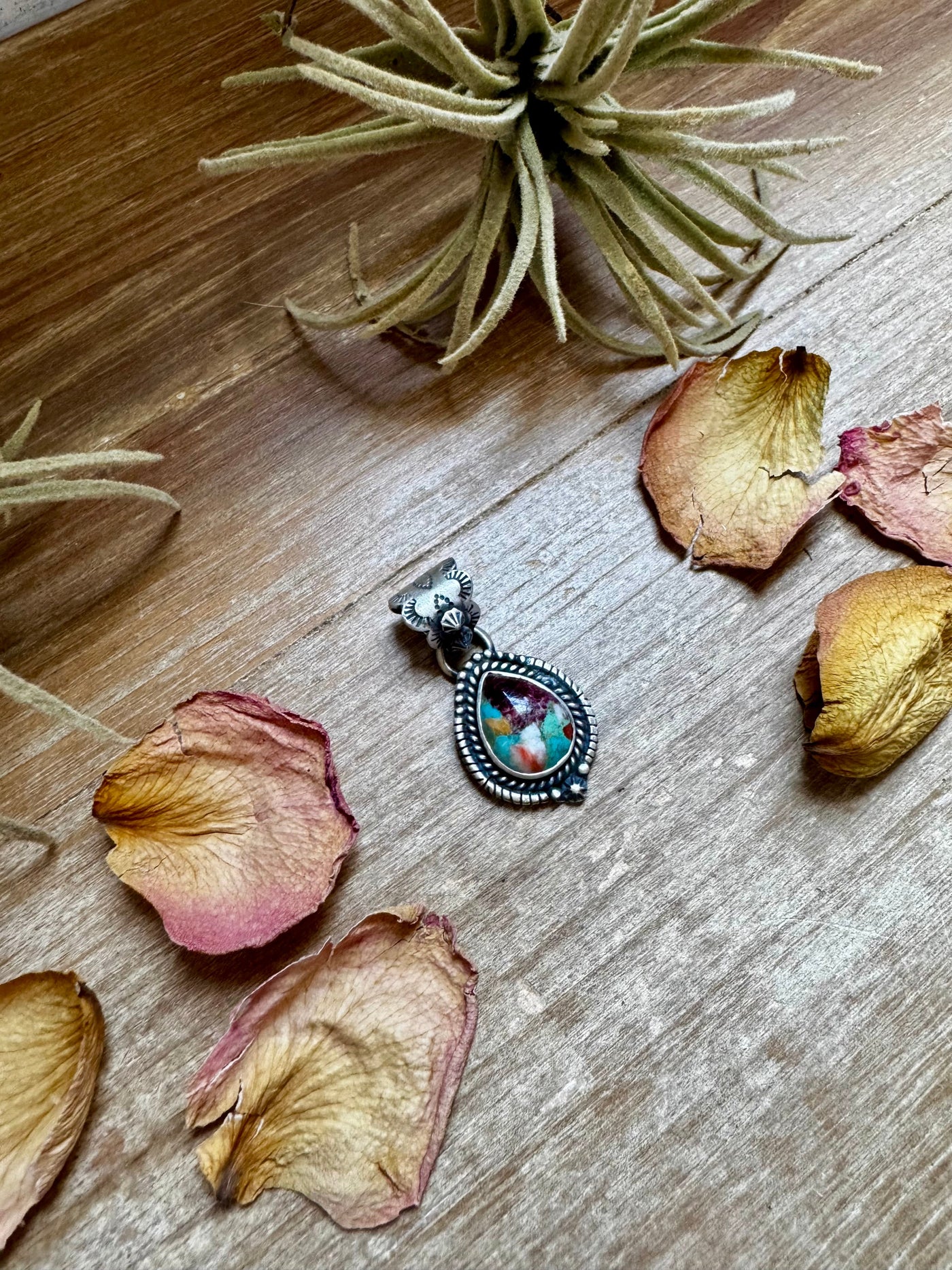 Mojave Stone Pendant – Sterling Silver, USA Made, Fits 6 mm Chain