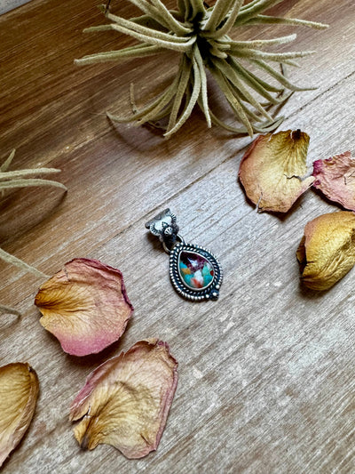 Mojave Stone Pendant – Sterling Silver, USA Made, Fits 6 mm Chain
